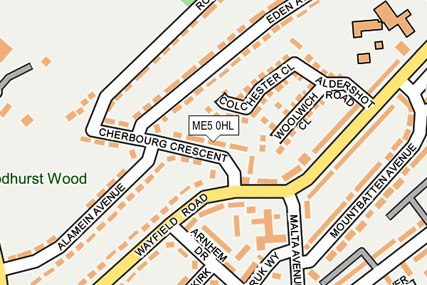 ME5 0HL map - OS OpenMap – Local (Ordnance Survey)