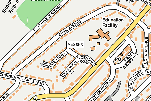 ME5 0HX map - OS OpenMap – Local (Ordnance Survey)