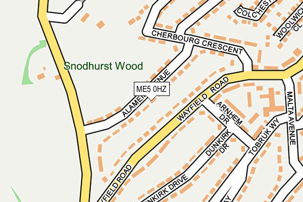 ME5 0HZ map - OS OpenMap – Local (Ordnance Survey)