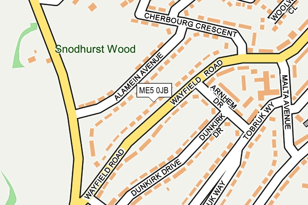 ME5 0JB map - OS OpenMap – Local (Ordnance Survey)