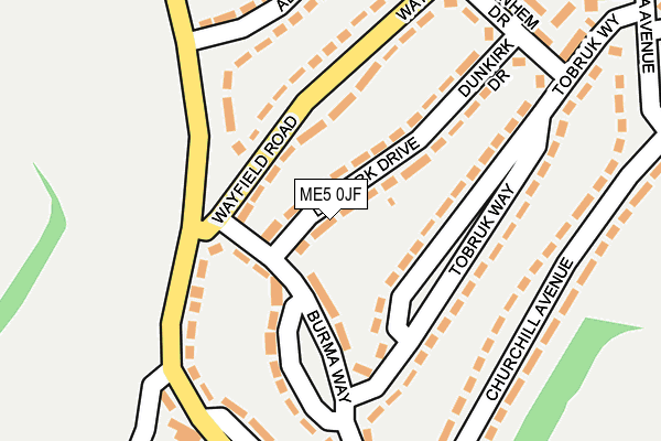 ME5 0JF map - OS OpenMap – Local (Ordnance Survey)