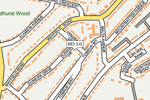 ME5 0JG map - OS OpenMap – Local (Ordnance Survey)