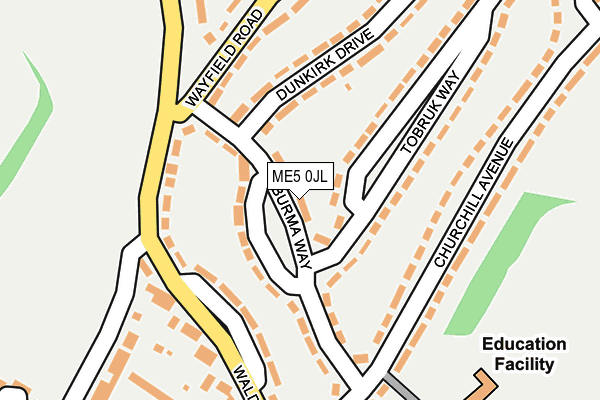 ME5 0JL map - OS OpenMap – Local (Ordnance Survey)