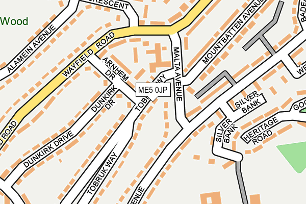 ME5 0JP map - OS OpenMap – Local (Ordnance Survey)