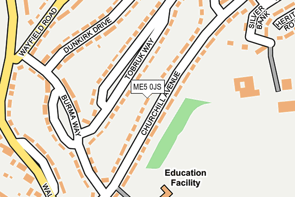ME5 0JS map - OS OpenMap – Local (Ordnance Survey)