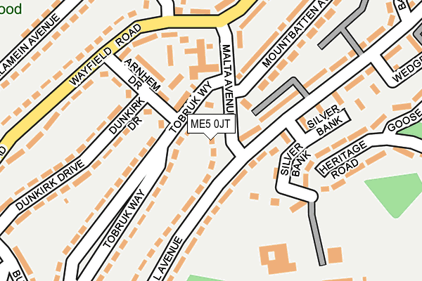 ME5 0JT map - OS OpenMap – Local (Ordnance Survey)