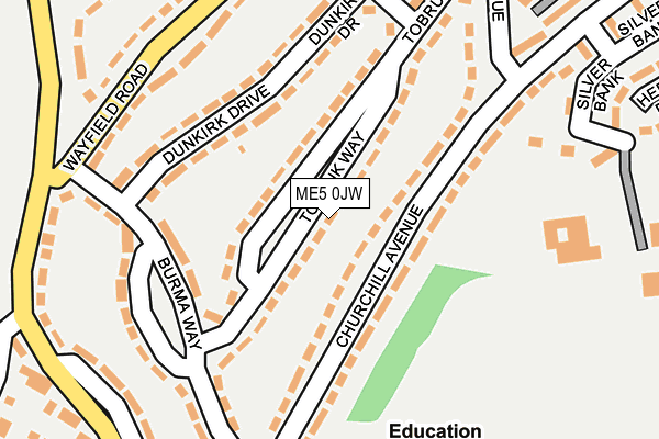 ME5 0JW map - OS OpenMap – Local (Ordnance Survey)