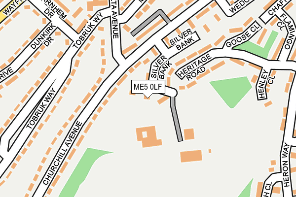 ME5 0LF map - OS OpenMap – Local (Ordnance Survey)