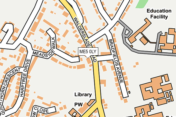 ME5 0LY map - OS OpenMap – Local (Ordnance Survey)