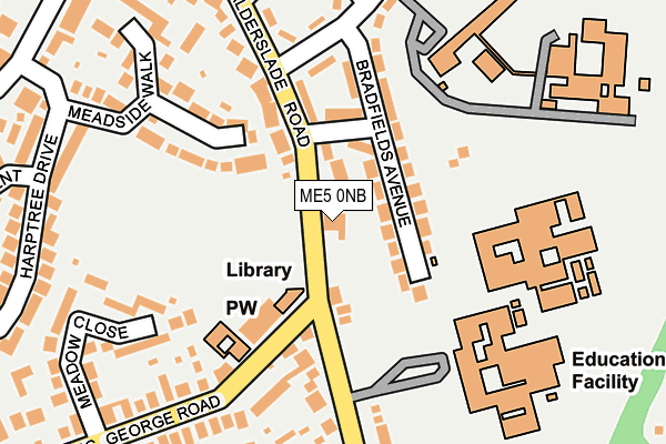 ME5 0NB map - OS OpenMap – Local (Ordnance Survey)