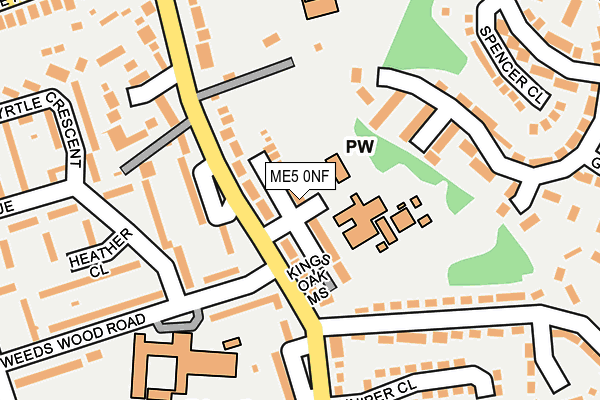 ME5 0NF map - OS OpenMap – Local (Ordnance Survey)