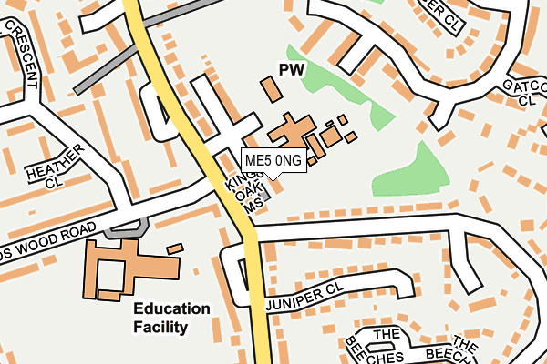 ME5 0NG map - OS OpenMap – Local (Ordnance Survey)