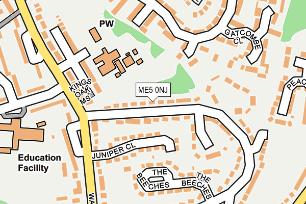 ME5 0NJ map - OS OpenMap – Local (Ordnance Survey)