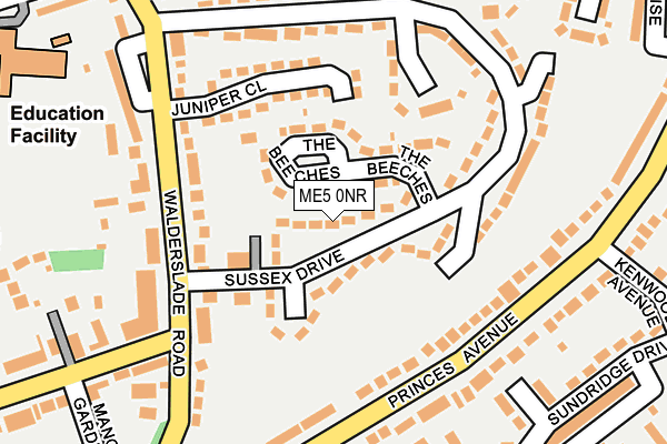 ME5 0NR map - OS OpenMap – Local (Ordnance Survey)