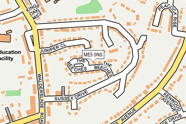 ME5 0NS map - OS OpenMap – Local (Ordnance Survey)