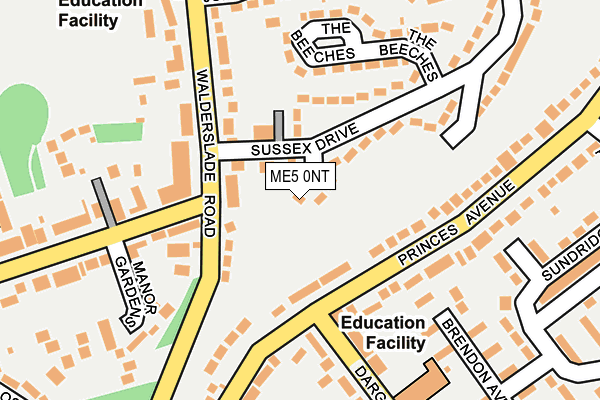 ME5 0NT map - OS OpenMap – Local (Ordnance Survey)