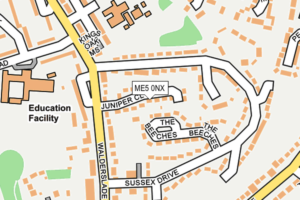 ME5 0NX map - OS OpenMap – Local (Ordnance Survey)