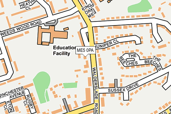 ME5 0PA map - OS OpenMap – Local (Ordnance Survey)