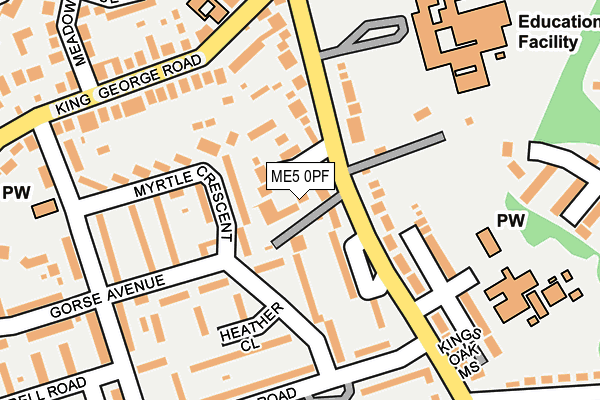 ME5 0PF map - OS OpenMap – Local (Ordnance Survey)