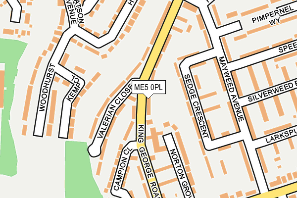 ME5 0PL map - OS OpenMap – Local (Ordnance Survey)