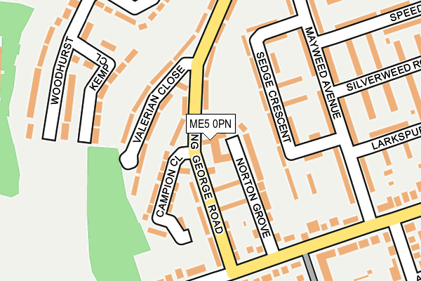 ME5 0PN map - OS OpenMap – Local (Ordnance Survey)