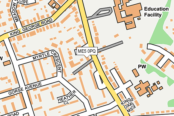 ME5 0PQ map - OS OpenMap – Local (Ordnance Survey)