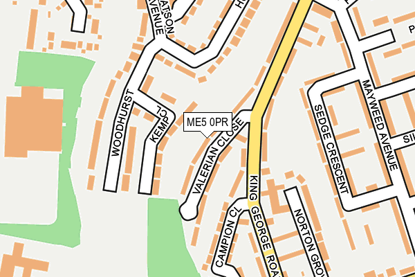 ME5 0PR map - OS OpenMap – Local (Ordnance Survey)