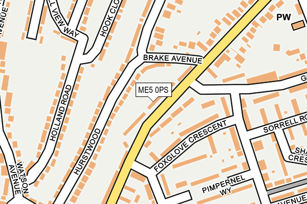 ME5 0PS map - OS OpenMap – Local (Ordnance Survey)