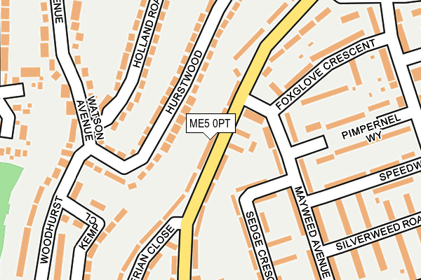 ME5 0PT map - OS OpenMap – Local (Ordnance Survey)