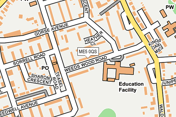 ME5 0QS map - OS OpenMap – Local (Ordnance Survey)