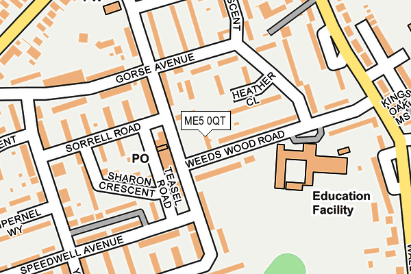 ME5 0QT map - OS OpenMap – Local (Ordnance Survey)