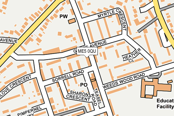 ME5 0QU map - OS OpenMap – Local (Ordnance Survey)