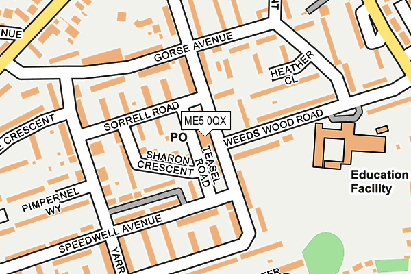 ME5 0QX map - OS OpenMap – Local (Ordnance Survey)