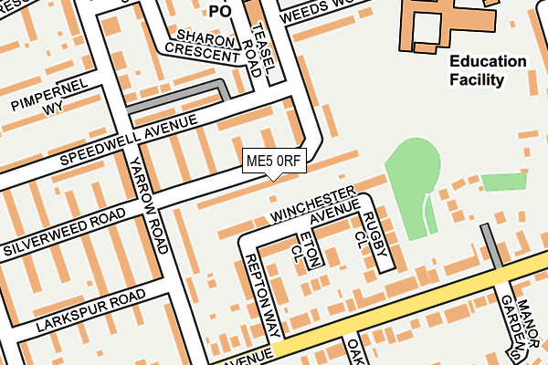 ME5 0RF map - OS OpenMap – Local (Ordnance Survey)