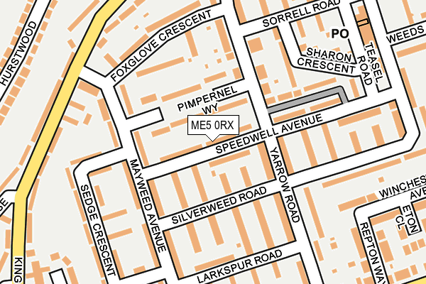 ME5 0RX map - OS OpenMap – Local (Ordnance Survey)
