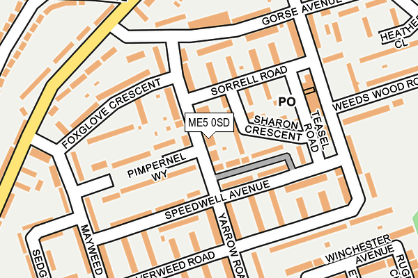 ME5 0SD map - OS OpenMap – Local (Ordnance Survey)