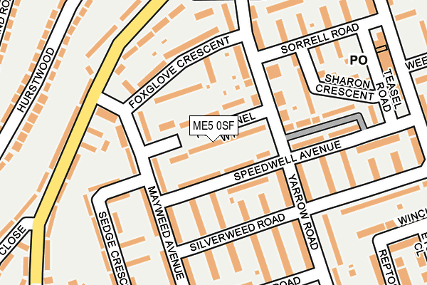 ME5 0SF map - OS OpenMap – Local (Ordnance Survey)