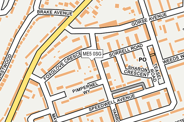 ME5 0SG map - OS OpenMap – Local (Ordnance Survey)