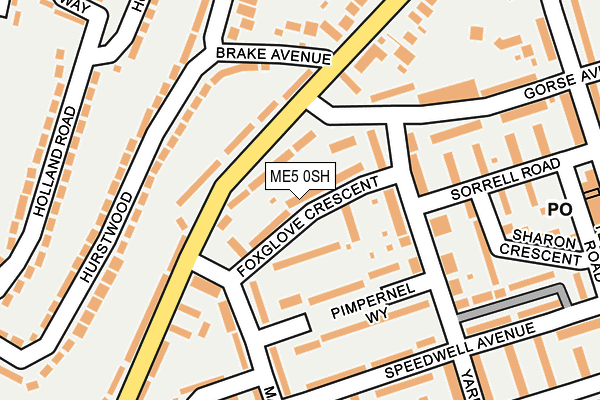 ME5 0SH map - OS OpenMap – Local (Ordnance Survey)