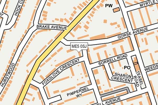 ME5 0SJ map - OS OpenMap – Local (Ordnance Survey)