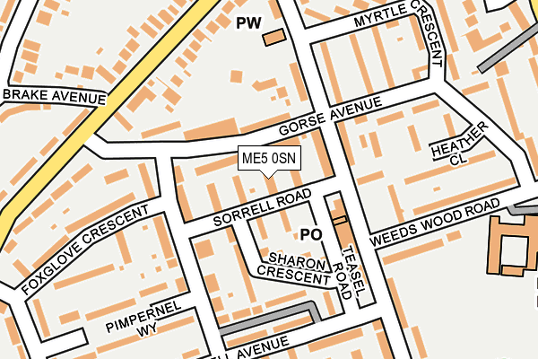 ME5 0SN map - OS OpenMap – Local (Ordnance Survey)