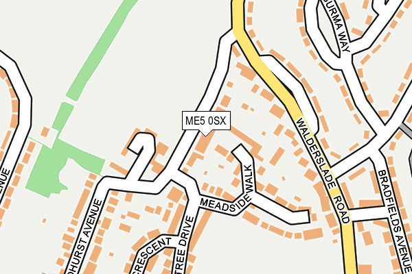 ME5 0SX map - OS OpenMap – Local (Ordnance Survey)
