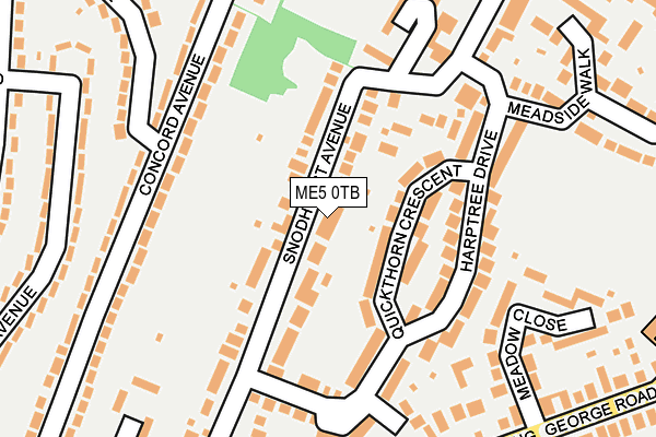 ME5 0TB map - OS OpenMap – Local (Ordnance Survey)
