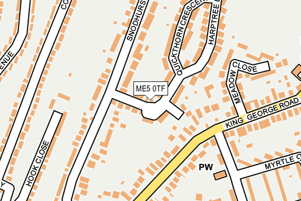 ME5 0TF map - OS OpenMap – Local (Ordnance Survey)