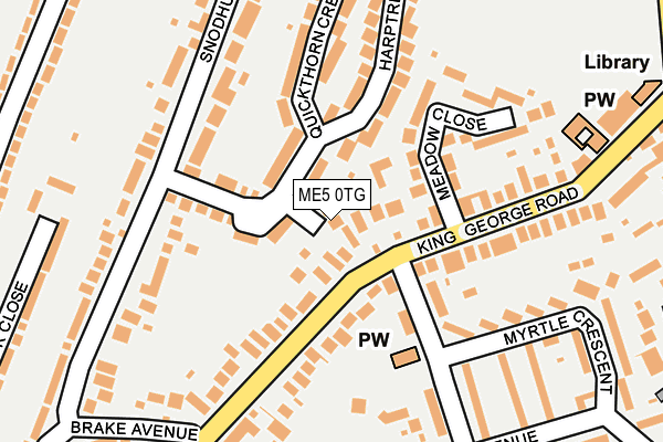 ME5 0TG map - OS OpenMap – Local (Ordnance Survey)