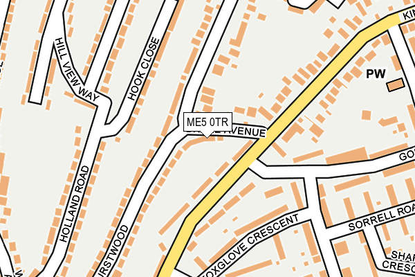 ME5 0TR map - OS OpenMap – Local (Ordnance Survey)
