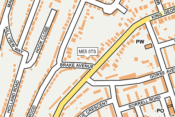 ME5 0TS map - OS OpenMap – Local (Ordnance Survey)