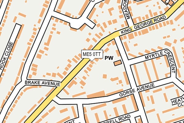 ME5 0TT map - OS OpenMap – Local (Ordnance Survey)