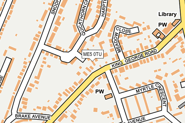 ME5 0TU map - OS OpenMap – Local (Ordnance Survey)