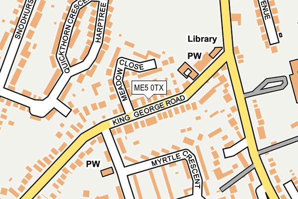 ME5 0TX map - OS OpenMap – Local (Ordnance Survey)